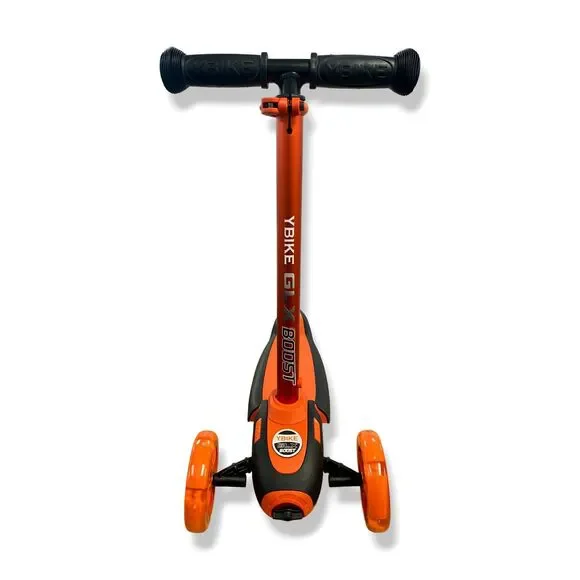 $122 YBike Red GLX Boost Kid Kick Light-Up Scooter Adjustable Steering Handle - Picture 2 of 7